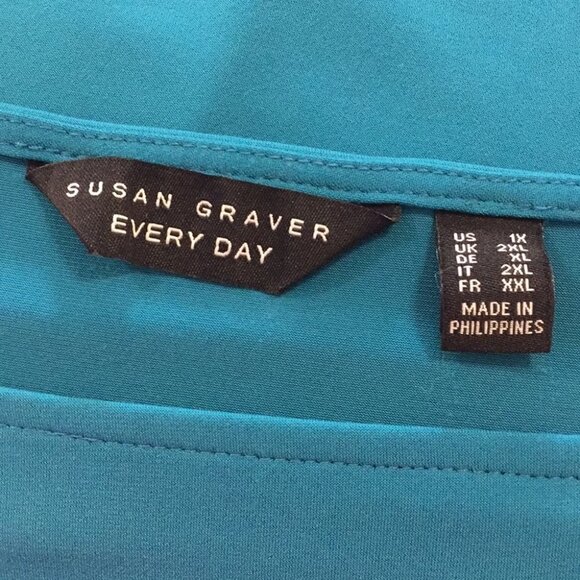 1X Susan Graver Blouse EE32 4883 - Picture 4 of 5